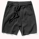 Dark gray shorts with a drawstring on a white background, Obroi