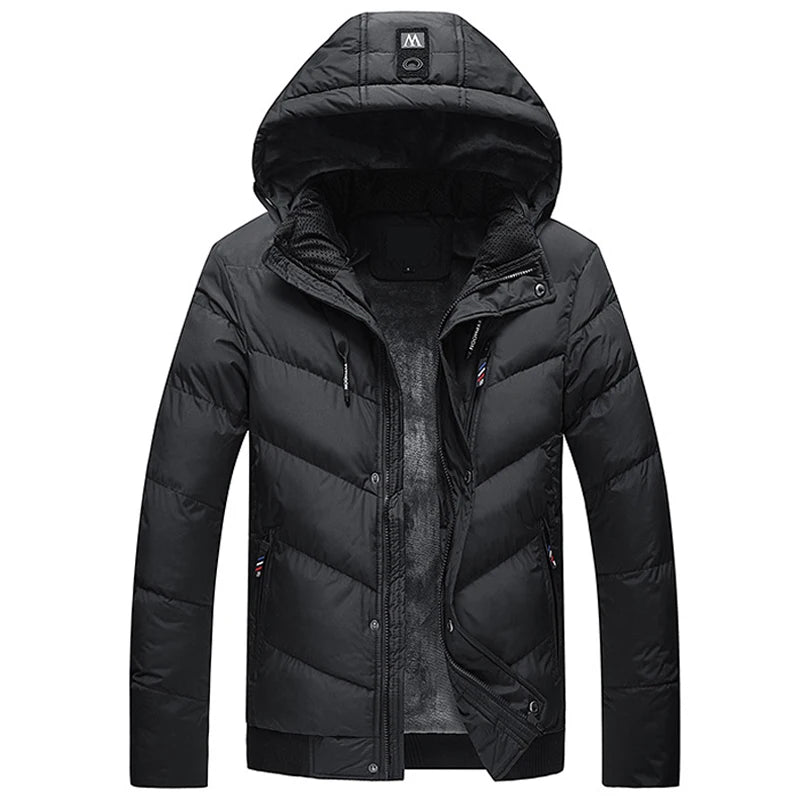 Winter Parka Men Hooded Thick Warm Jacket Coats Waterproof Wool Liner Male Outwear parka Men Clothes