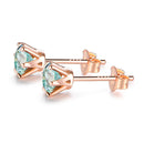 Stud Earrings Ideal Cut Lab Created Diamond Plating Earrings for Women