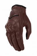 Brown leather glove on a white background, Obroi