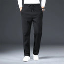 Men's Sports Loose Solid Pure Cotton Sweatpants Spring Autumn Simplicity Man Mid Elastic Waist Pants