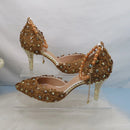 Lace Flower Wedding Shoes And Bags Set Pearl shoe with matching purse