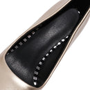 Dress Shoes Lady Pointe Toe Thin Heel Pumps Leather Office Silver Gold Wedding