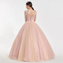 Dress Illusion Appliques Ball Gown Dress Scoop Neck Long Sleeves Button Designer Christmas Dresses