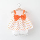 Children Summer Clothes Girls Vest And Shorts Suits Bow Sets Cute Soft Cotton Clothing