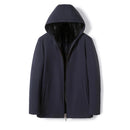 Men Luxury Hooded Parka Winter Slim Fit with Real Mink Fur Lining Casual & Formal Wear