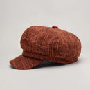 Newsboy Cap Octagonal Hat Plaid Beret Women Autumn Winter Casual