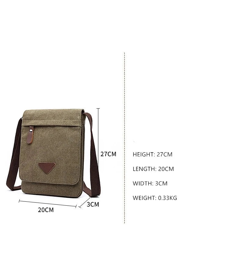 Solid Messenger Strong Fabric Vintage Style Crossbody Bags