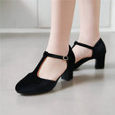 Women Pumps Velvet Mary Janes Shoes Red Green Heeled Party Wedding Office Shoes Ladies