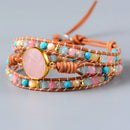 Leather Wrap Bracelets Strands Women Jewelry Free Shipping