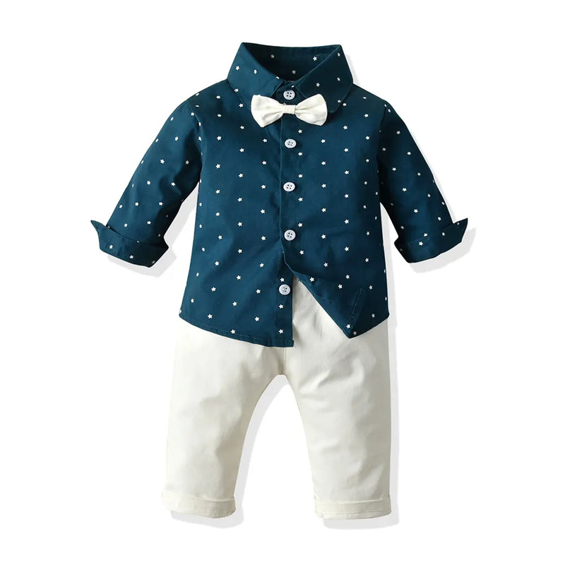 Boys Clothes Set Outfits  Formal Party Top Pants Kids Costume Children'S Wear Casual Clothing Suits