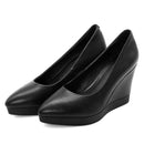 Women Shoes Wedge Heels Genuine Leather Women Pumps Spring Summer Office Shoes Female