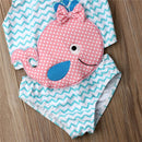 Toddler Kids Baby Girls One-piece Whale Romper Swimwear Swimsuit Bathing Suit Bikini Summer