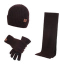 Winter Hats for Men Hat Scarf Gloves Set Long Brand Scarf Knit Beanie Caps for Men Gift