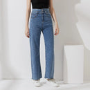 Jeans Women Straight Chic Vintage Casual Street Style Denim Pants Trousers