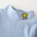 Autumn Winter Children Clothes Baby Boys Girls Stripe Turtleneck Long Sleeve T Shirt Cotton Pullover Tops Kids Outfit