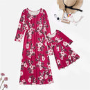 Family daughter Mother and daughter Matching dress Floral Long Mommy and me clothes