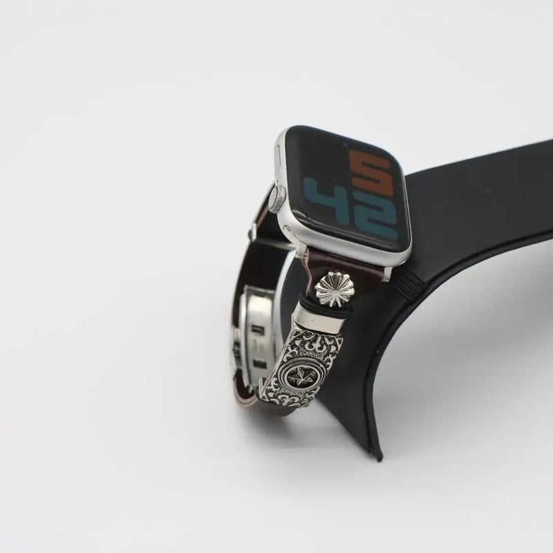 Leather Band Strap for Apple Watch 8/7/6/SE/5/4/3 Retro Strap Accessory for iwatch Replacement Bracelet