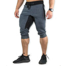 Men's Sports Gym Shorts elastic zipper pocket fitness man blend cotton Shorts jogger Shorts men sweatpants