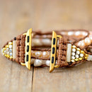 Elegant Freshwater Pearl Women Watch Band Beads Boho Watch Strap Wrist Band Bracelet Accessories