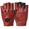 Semi-Finger Real Leather Gloves Male Summer Thin Driving Fingerless Breathable Men Gloves