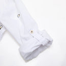 Embroidered Business Casual Shirt Men Cotton Long Sleeve Social Dress Shirt