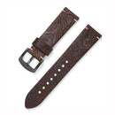Carved Leather Watch Band 20mm/22mm Watch strap Accessories Switch Ear Watchband