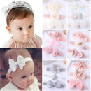 3pcs/Set Baby Kids Girls Bowknot Headband Toddler Elastic Hair Band Headwear Bow