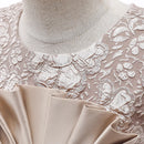 Spring Summer Flower Girl Dresses Christmas Print Princess Birthday Party Dress Children Girls Ball Gown