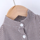 Cotton Baby Boys Clothes Plaid Dress With Cap Shoes Outfits Children Holiday Party Costume Short