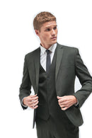 Men Suit Custom Formal Solid Slim Long Sleeve Casual Cocktail Party Evening Wedding Groomsman