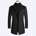 Men Wool Blends Coats Autumn Winter Solid Men Wool Jacket Smart Casual Male Turn Down Collar Coats Clothing