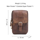 Genuine Leather Men Waist Packs Vintage Waist Bag Men Money Belt Bag