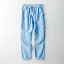 Italy pants men long elastic waist loose pants for men solid trousers men casual blue trousers