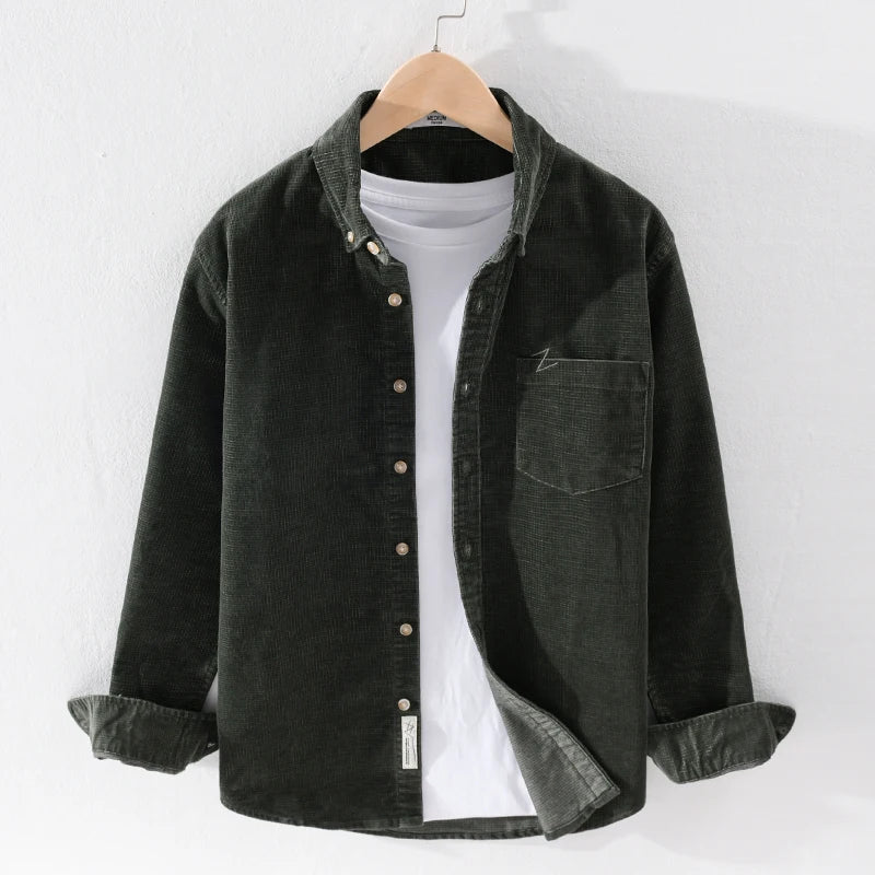 Corduroy shirt men shirts for men trendy cotton shirt mens comfortable shirts male