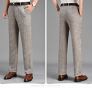 Men Trousers Casual Summer Flat Thin Loose High Waist Linen Pants Business Office Formal Suit Pants For Men