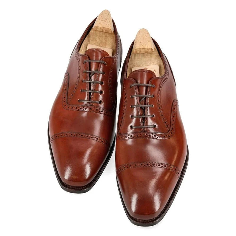 Oxford Mens Shoes Wedding Dress Formal Genuine Leather Office Shoe Original Designer Business Best Man Shoes