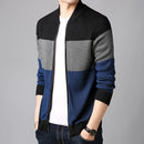 Men Jackets Patchwork Coat Autumn Winter Cardigans Sweaters Knitwear Warm Cardigans Men's Clothing