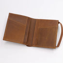 Genuine Leather Wallet For Men Male Short Bifold Small Slim Men's Zipper Coin Pocket
