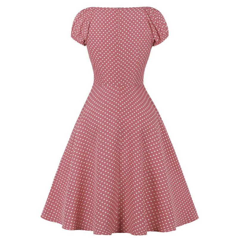 Midi Dress for Women Ladies Dresses Retro Vintage Summer