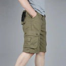 Cargo Shorts Men's Summer Casual Cotton Loose Overalls Baggy Multi-Pocket Army Military Trousers Tactical Shorts