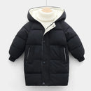Kids Coats Baby Boys Jackets Warm Girls Hooded Snowsuit Teen Children Thick Long Outerwear Kids Winter Clothes