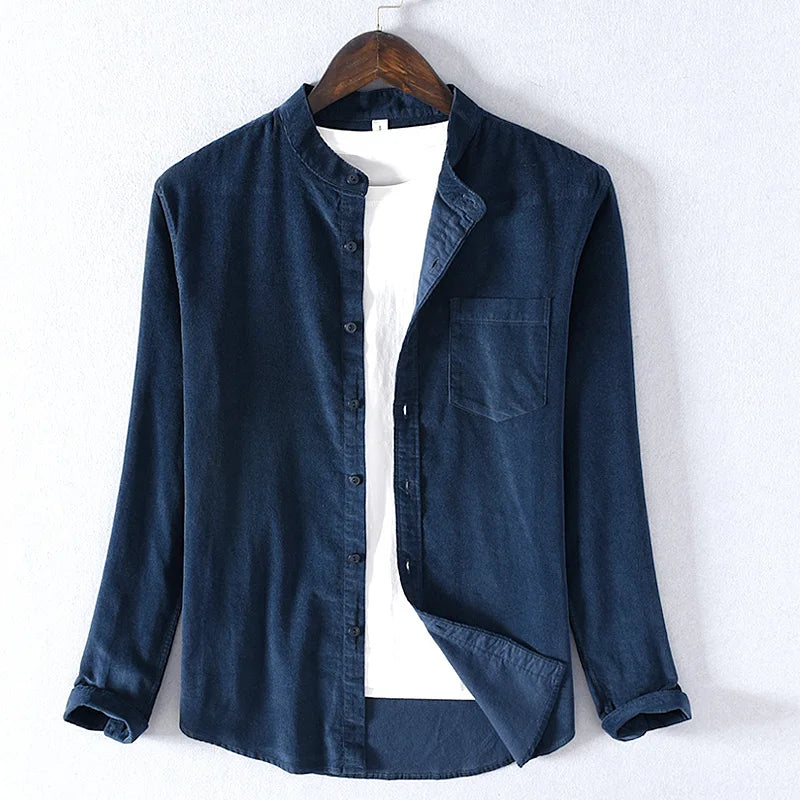 Corduroy cotton men shirt shirts for men autumn spring casual shirt men