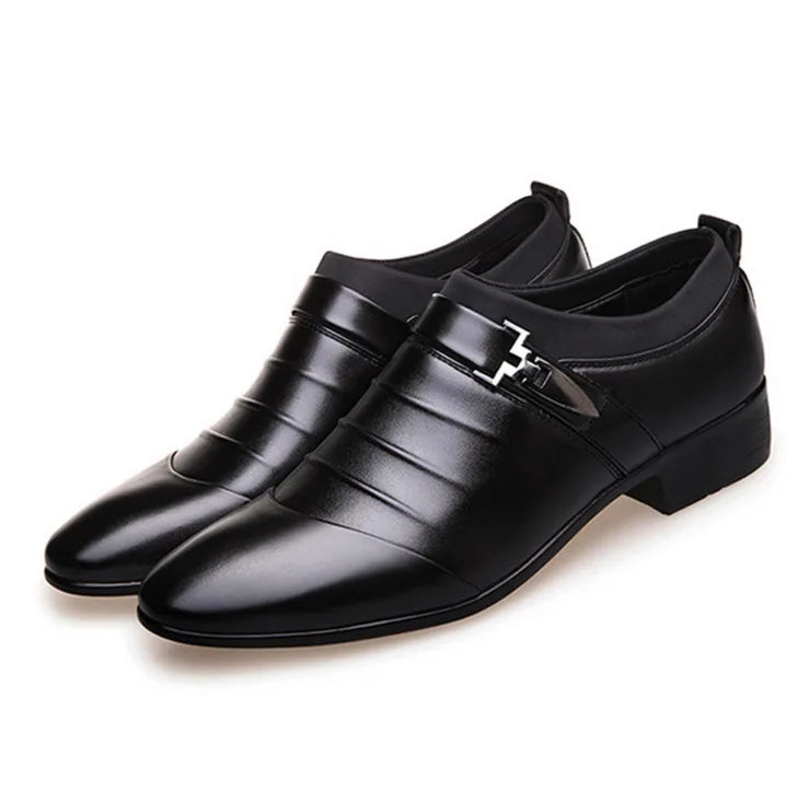 British Men Business Slip On Leather Shoes Soft Formal Dress Shoes For Male