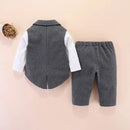 Arrival High Quality Bowtie Decorated Boys 3-piece Suit Set /Flower Boy Clothes/Children's Spring&Autumn Wear