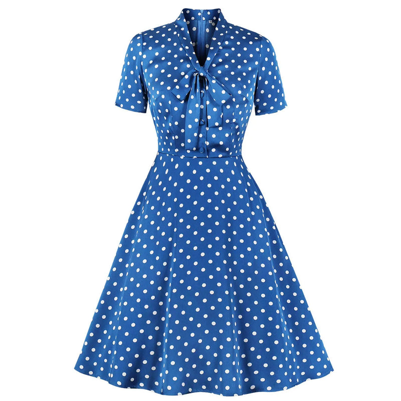 Midi Dress for Women Ladies Dresses Retro Vintage Summer