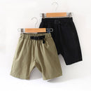 Summer Sports Cotton Pocket Handsome Elastic Sports Crotch Belt Cotton Shorts For Kids Baby Boys