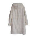 Genuine Mink Fur Coats Hooded Thick Warm Mink Coat For Winter Women High-End Quality Real Fur Long  Sleeve And Hem Removable