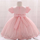 Gown Clothes Infant Baby Girl Dress Lace Embroidery beads Baptism Dresses for Girls 1st Year Birthday Party Wedding