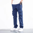 Cargo Pants Men Trousers Casual Autumn Cotton Black Military Tactica